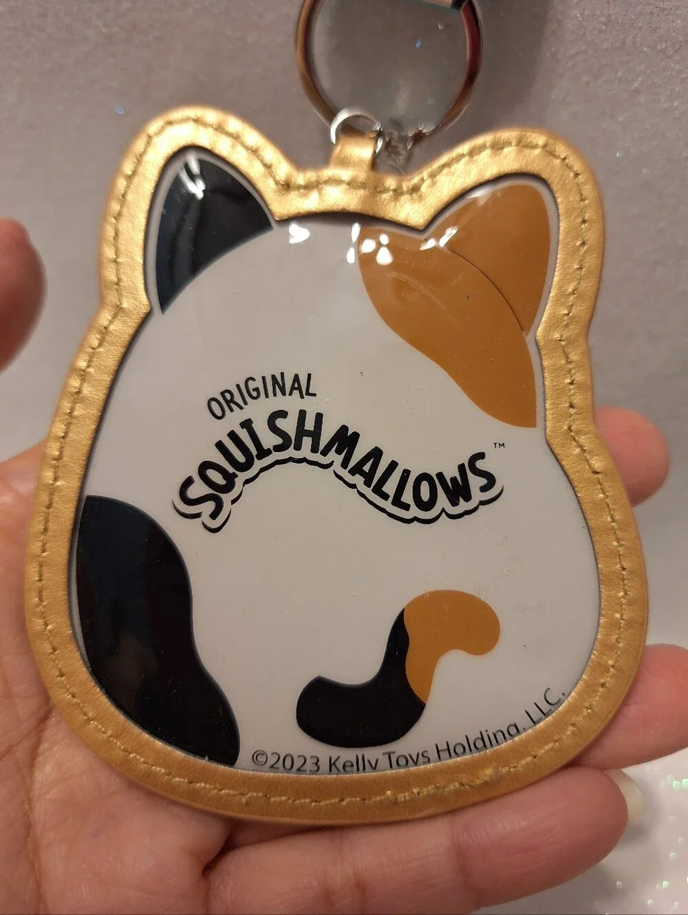 Squishmallows Cat Shaker Keychain Bag Clip New